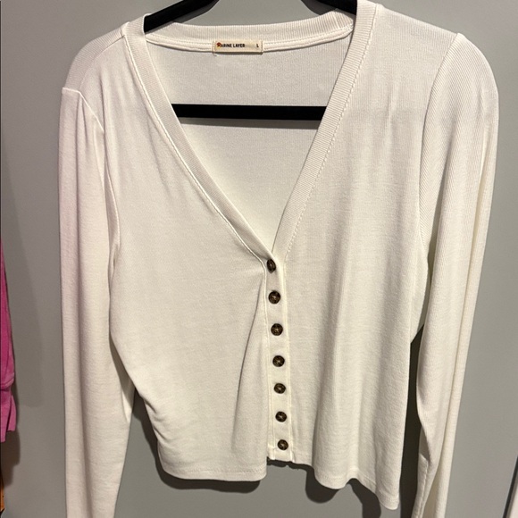 Marine Layer Button-Down Shirt cardigan size large sweater lightweight - Picture 5 of 7